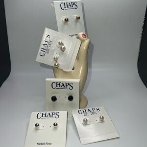 NWT Chaps 5 card lot of pierced earrings